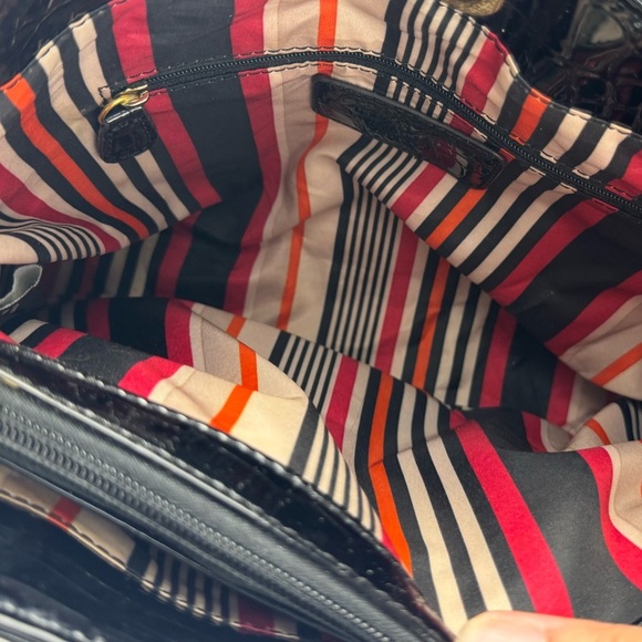 Anne Klein Black Croc-Embossed Tote Bag - Picture 9 of 16